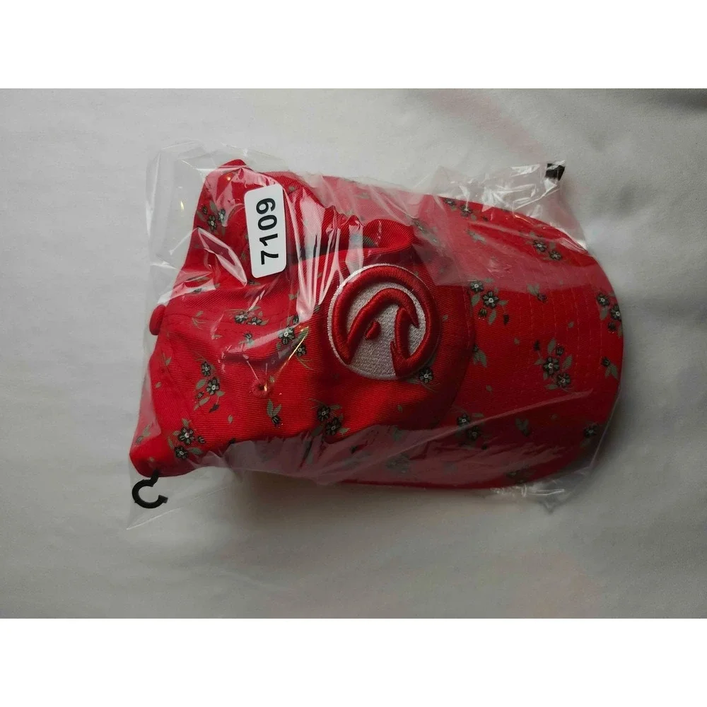 New Era 9TWENTY Atlanta Hawks Hat Cap Women Floral Red NBA Adjustable Baseball